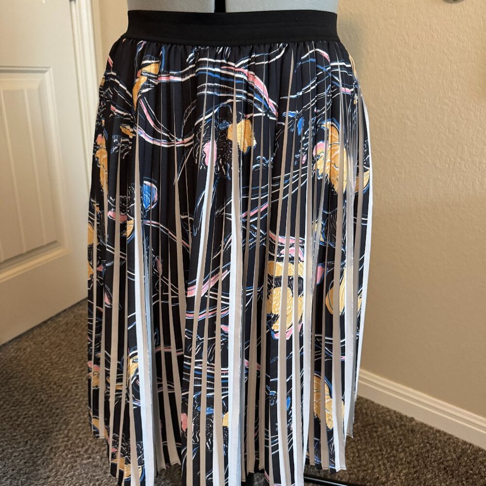 Halogen Pleated Midi Skirt - Size L Petite